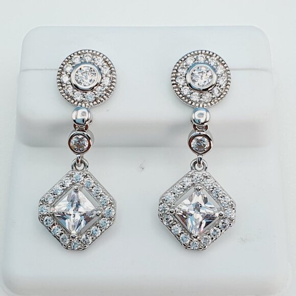 "925 Sterling Silver Cubic Zirconia Earrings, U19254851 - Picture 8 of 11